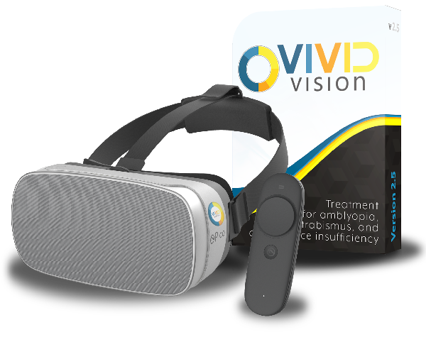 All in one bundle with Vivid Vision Home and the Pico Goblin VR head mounted display.