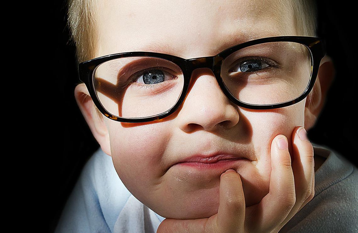child with eyeglasses