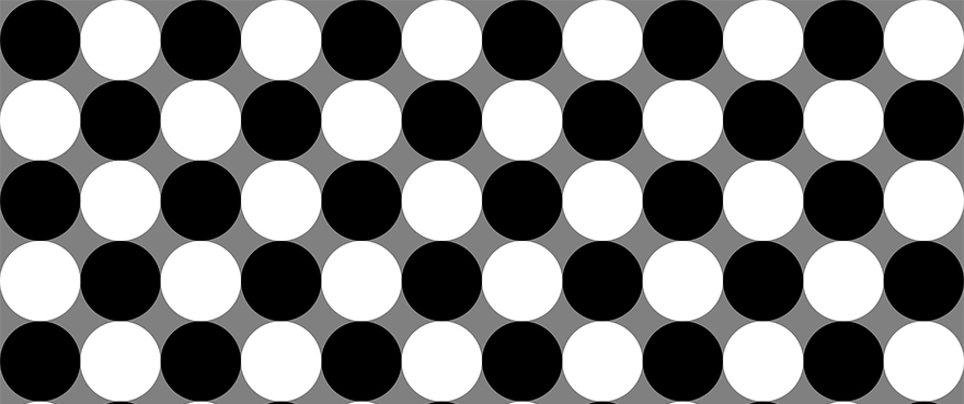 optical illusion black and white circles